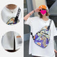 ✨Unik crossbody-väska för kvinnor Kortärmad T-shirt med blixtlåsficka