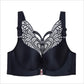 Butterfly Embroidery Front Closure Push-Up Gather Wireless Mjukbehå