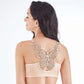 Butterfly Embroidery Front Closure Push-Up Gather Wireless Mjukbehå