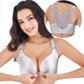 Butterfly Embroidery Front Closure Push-Up Gather Wireless Mjukbehå