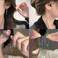 Quasten-Ohrringe mit Paillettenkette